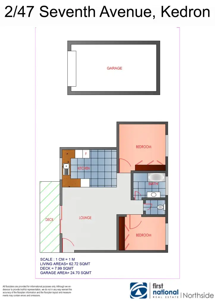 Floorplan of Homely unit listing, 2/47 Seventh Avenue, Kedron QLD 4031