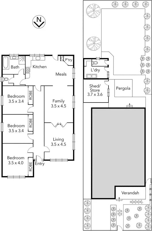Floorplan of Homely house listing, 102 Flinders Street, Thornbury VIC 3071
