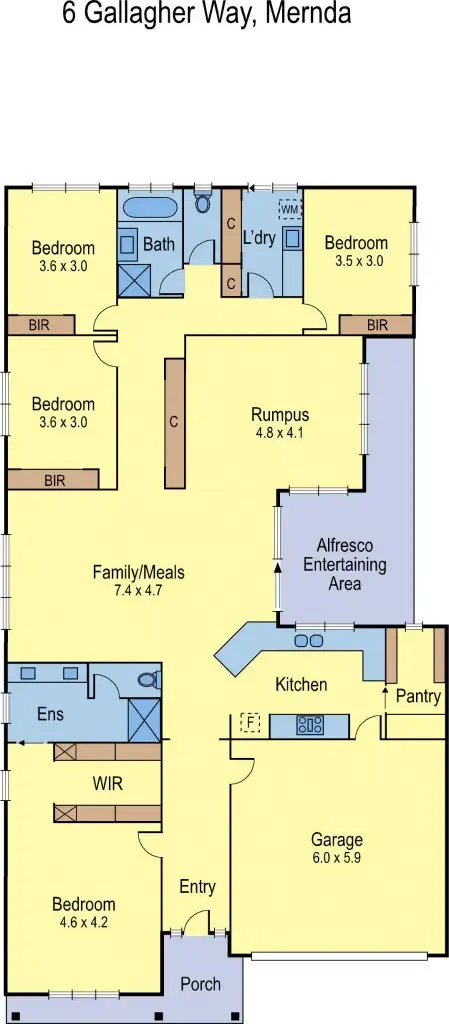 Floorplan of Homely house listing, 6 Gallagher Way, Mernda VIC 3754
