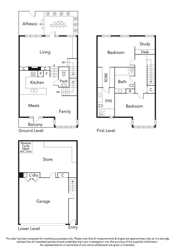 Floorplan of Homely townhouse listing, 57 Esplanade East, Port Melbourne VIC 3207