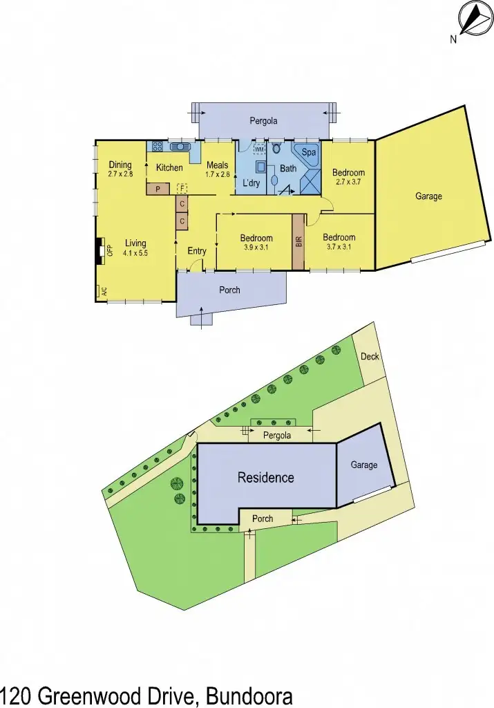 Floorplan of Homely house listing, 120 Greenwood Drive, Bundoora VIC 3083