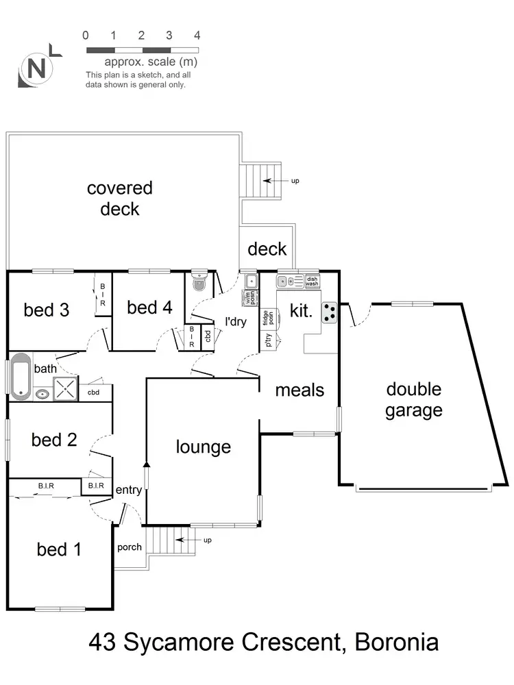 Floorplan of Homely house listing, 43 Sycamore Crescent, Boronia VIC 3155