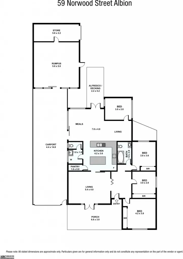 Floorplan of Homely house listing, 59 Norwood Street (Albion), Sunshine VIC 3020