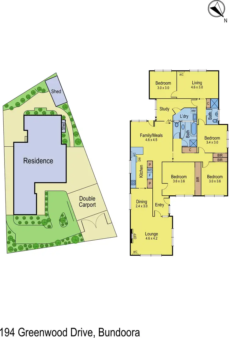 Floorplan of Homely house listing, 194 Greenwood Drive, Bundoora VIC 3083