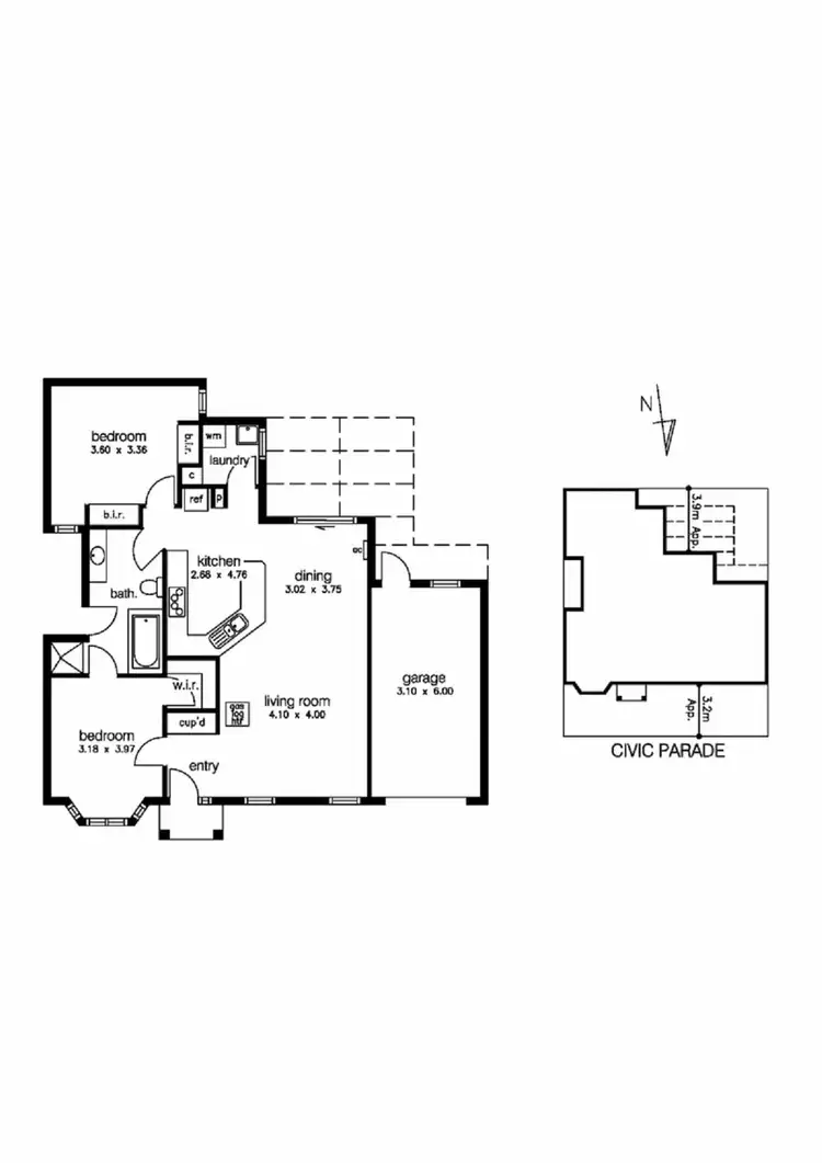 Floorplan of Homely unit listing, 162b Civic Parade, Altona VIC 3018