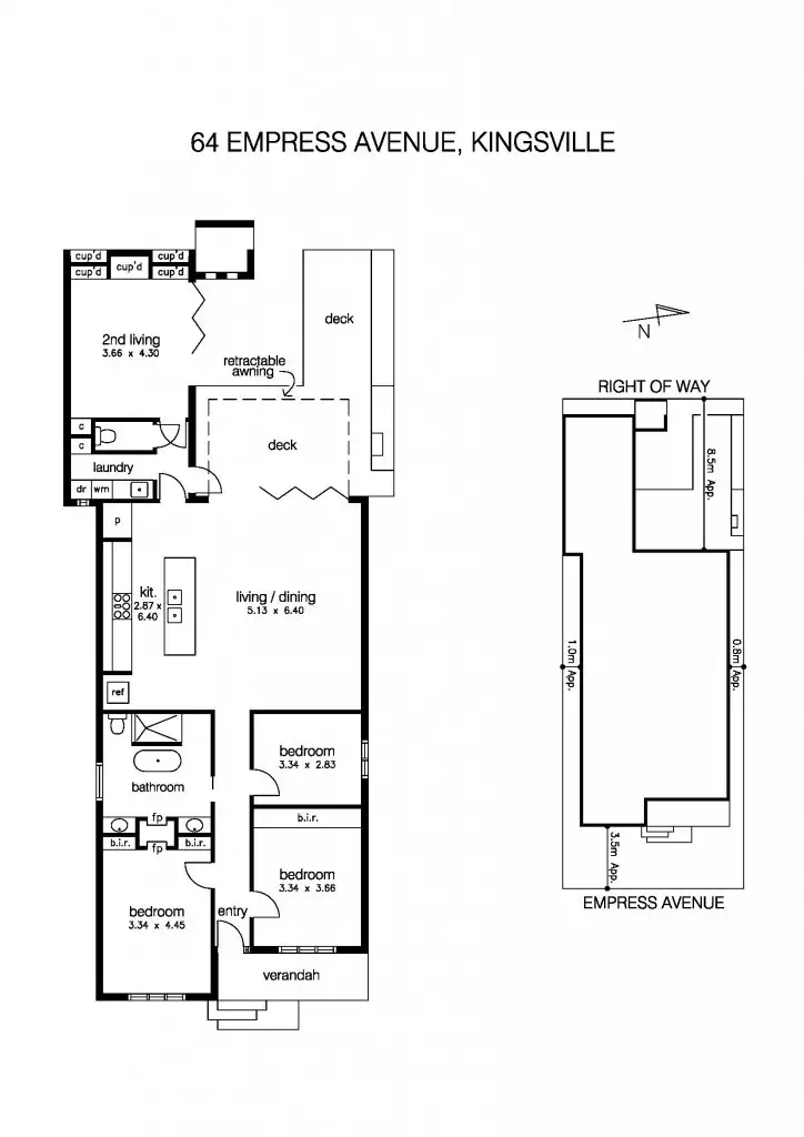 Floorplan of Homely house listing, 64 Empress Avenue, Kingsville VIC 3012
