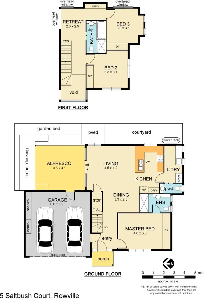 Floorplan of Homely townhouse listing, 5 Saltbush Crt, Rowville VIC 3178