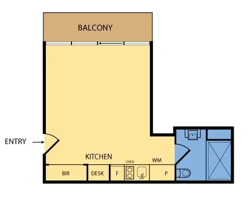 Floorplan of Homely apartment listing, 2407/181 A'Beckett Street, Melbourne VIC 3000