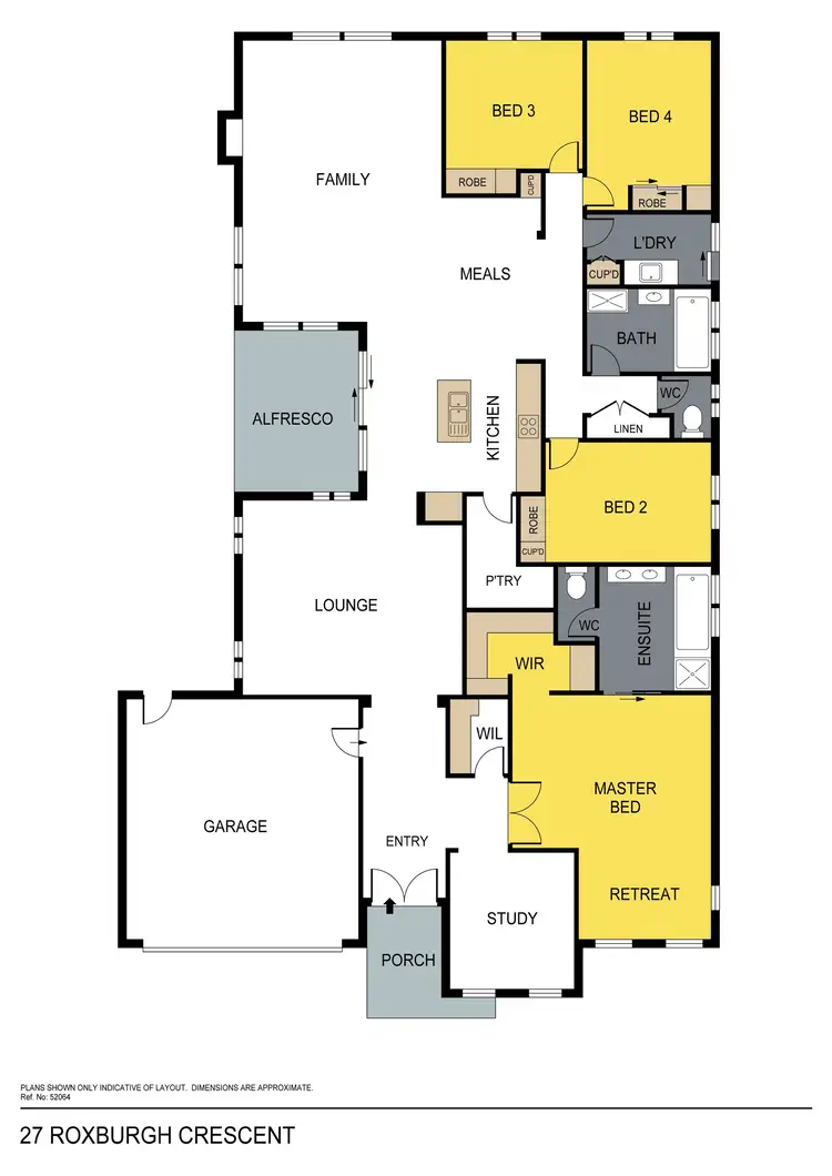 Floorplan of Homely house listing, 27 Roxburgh Crescent, Junortoun VIC 3551
