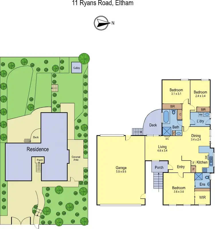 Floorplan of Homely house listing, 11 Ryans Road, Eltham VIC 3095