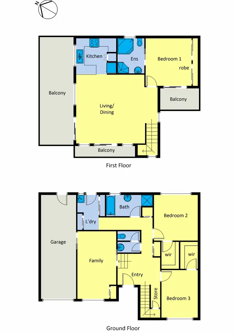 Floorplan of Homely townhouse listing, 2/21 Bowman Street, Aspendale VIC 3195