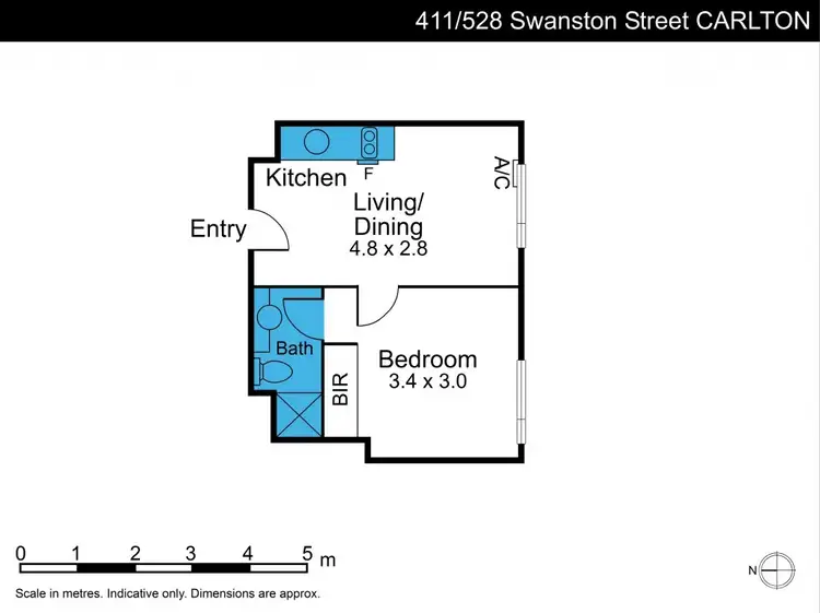 Floorplan of Homely apartment listing, 411/528 Swanston Street, Carlton VIC 3053