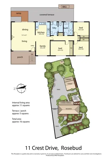 Floorplan of Homely house listing, 11 Crest Drive, Rosebud VIC 3939
