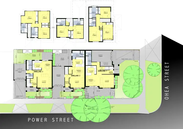 Floorplan of Homely townhouse listing, 1 - 3/337 Ohea Street, Pascoe Vale South VIC 3044