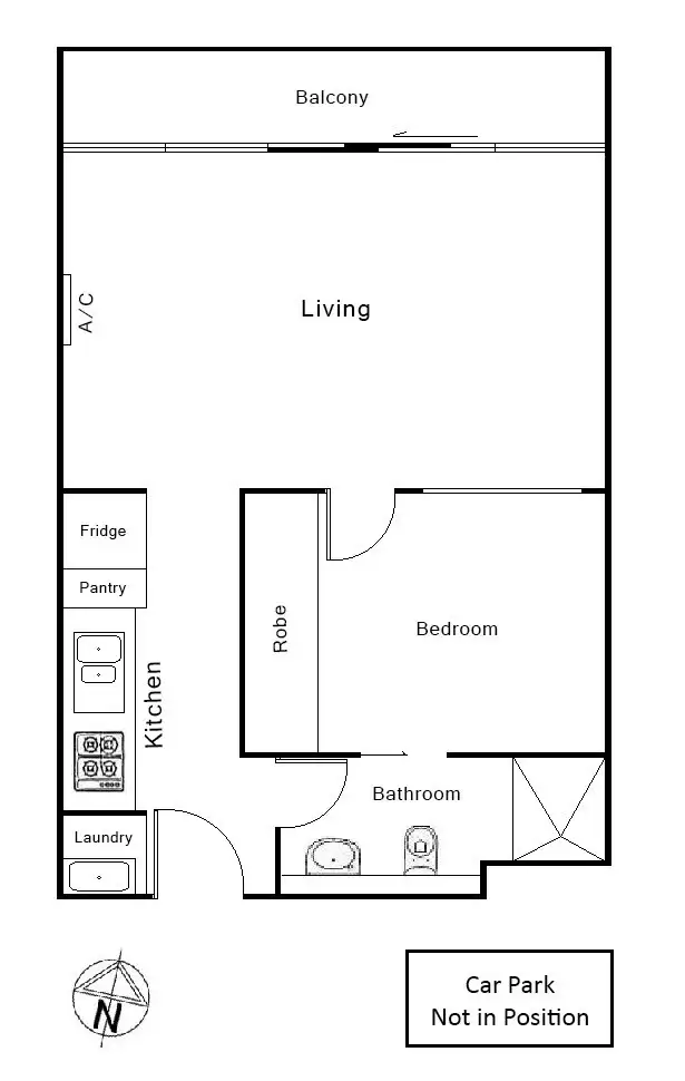 Floorplan of Homely apartment listing, 502/25 Wills Street, Melbourne VIC 3000