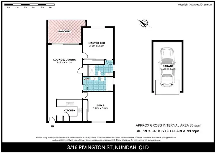 Floorplan of Homely apartment listing, 6/16 Rivington Street, Nundah QLD 4012