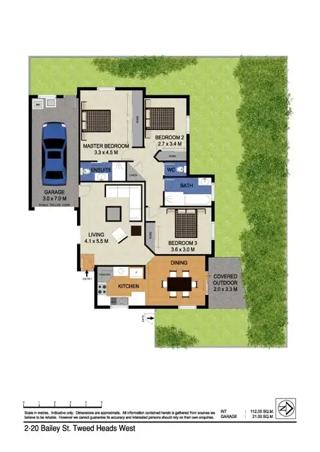 Floorplan of Homely semi-detached listing, 2/20 Bailey Street, Tweed Heads West NSW 2485