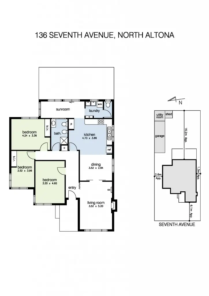 Floorplan of Homely house listing, 136 Seventh Avenue, Altona North VIC 3025