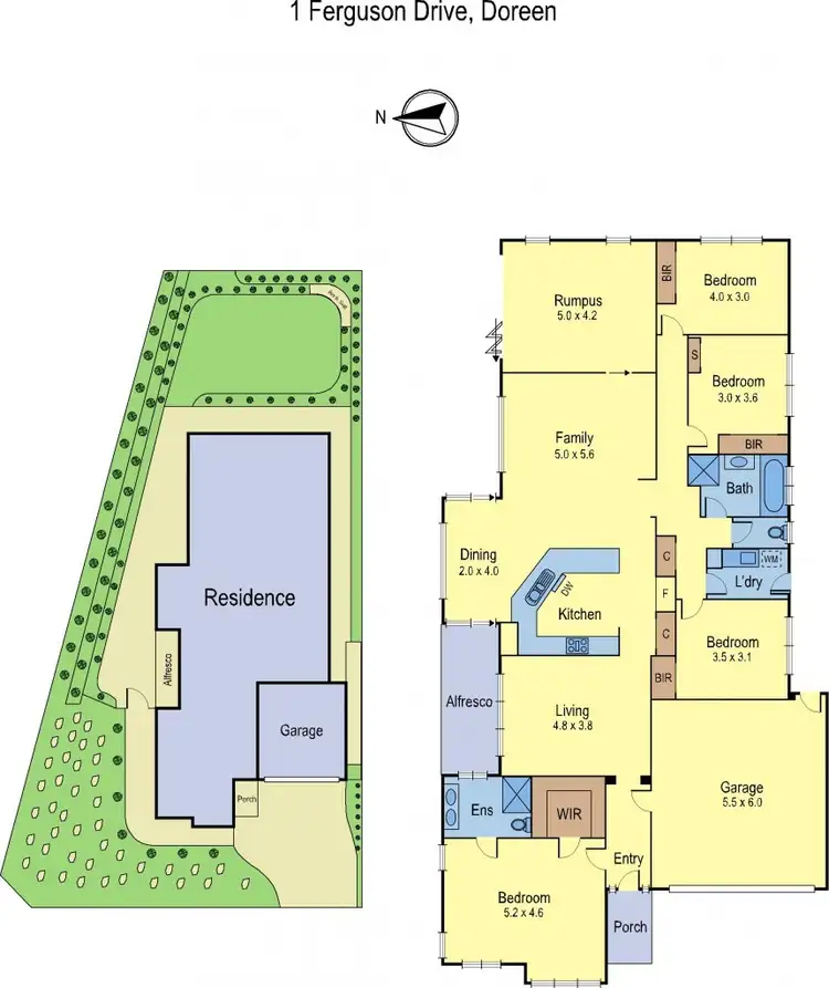 Floorplan of Homely house listing, 1 Ferguson Drive, Doreen VIC 3754