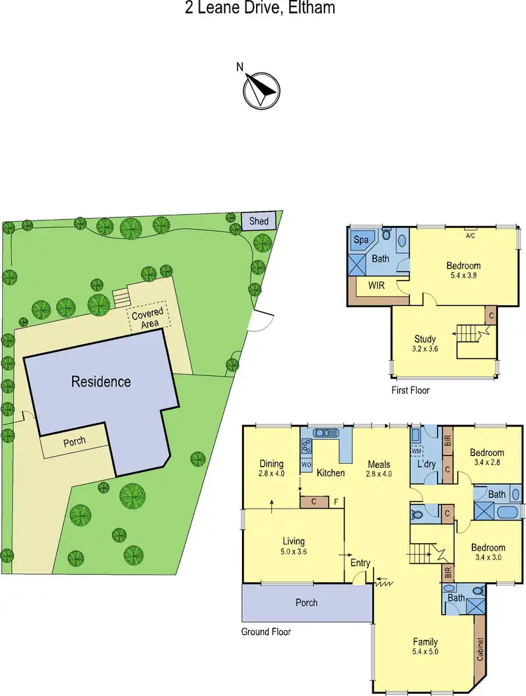 Floorplan of Homely house listing, 2 Leane Drive, Eltham VIC 3095