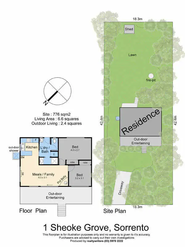Floorplan of Homely house listing, 1 Sheoke Grove, Sorrento VIC 3943