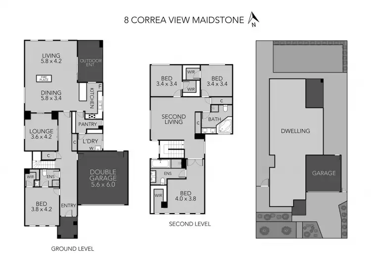 Floorplan of Homely house listing, 8 Correa View, Maidstone VIC 3012