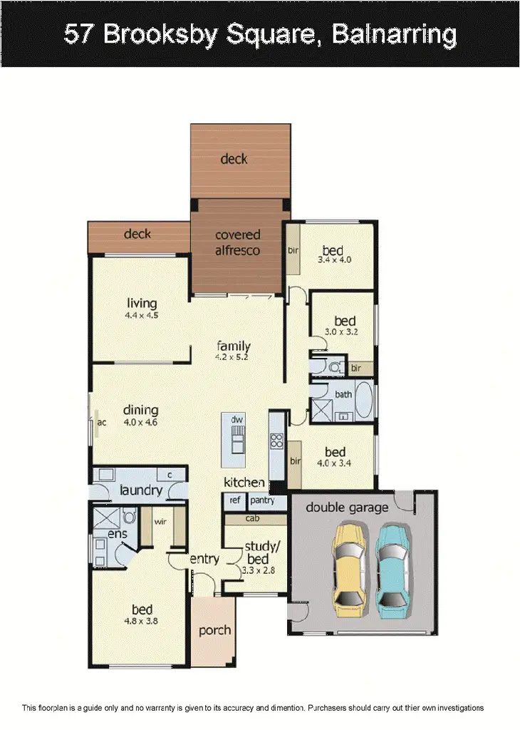 Floorplan of Homely house listing, 57 Brooksby Square, Balnarring VIC 3926