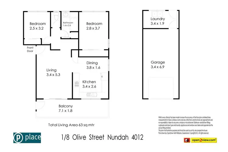 Floorplan of Homely unit listing, 1/8 Olive Street, Nundah QLD 4012