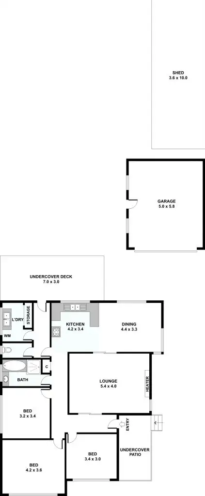 Floorplan of Homely house listing, 5 Fern Street, Sunshine West VIC 3020