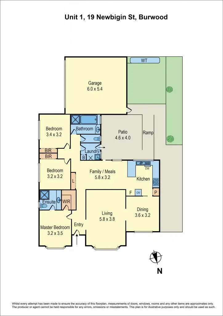 Floorplan of Homely unit listing, 1/19 Newbigin Street, Burwood VIC 3125
