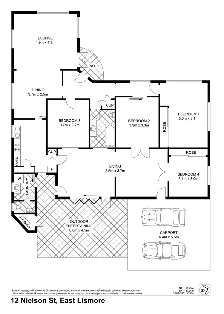 Floorplan of Homely house listing, 12 Nielson Street, East Lismore NSW 2480