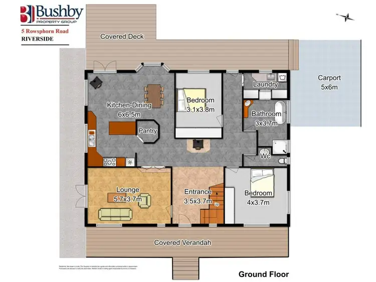 Floorplan of Homely house listing, 5 Rowsphorn Road, Riverside TAS 7250