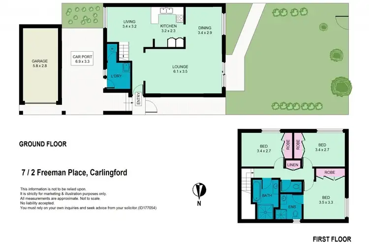 Floorplan of Homely townhouse listing, 7/2 Freeman Place, Carlingford NSW 2118