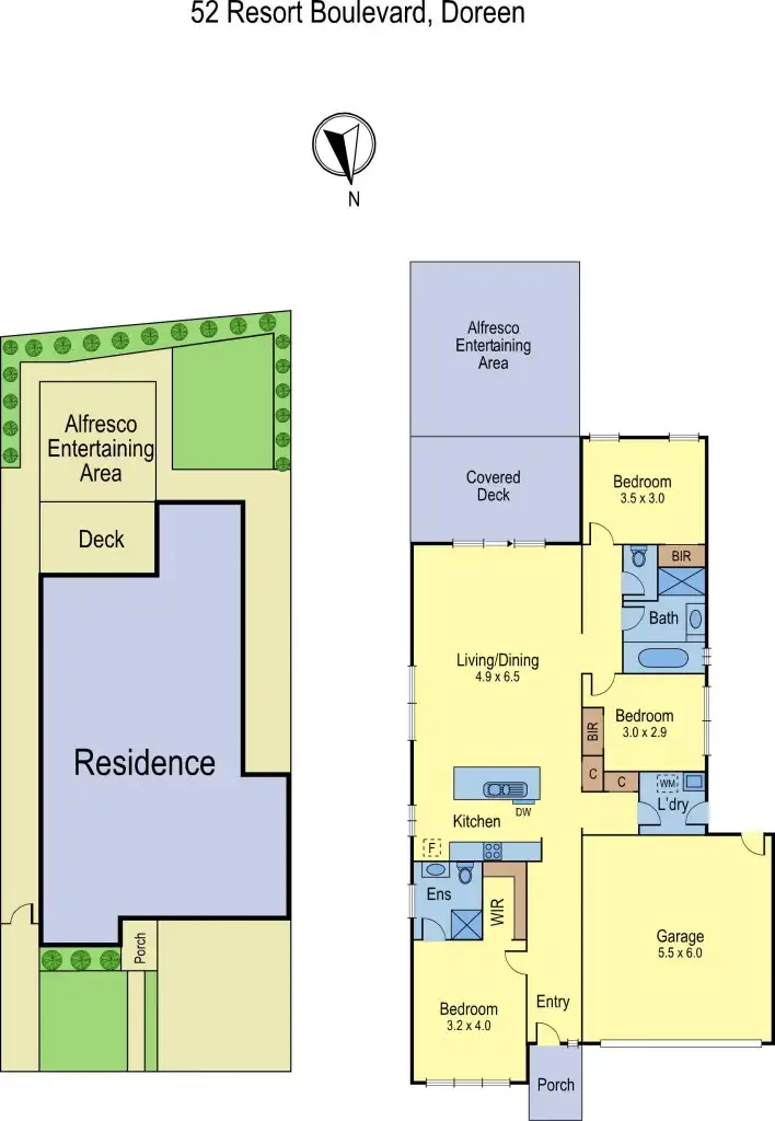 Floorplan of Homely house listing, 52 Resort Boulevard, Doreen VIC 3754
