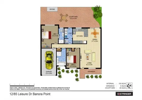 Floorplan of Homely villa listing, 12/85 Leisure Drive, Banora Point NSW 2486