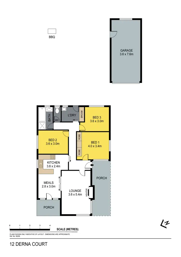 Floorplan of Homely house listing, 12 Derna Court, Golden Square VIC 3555