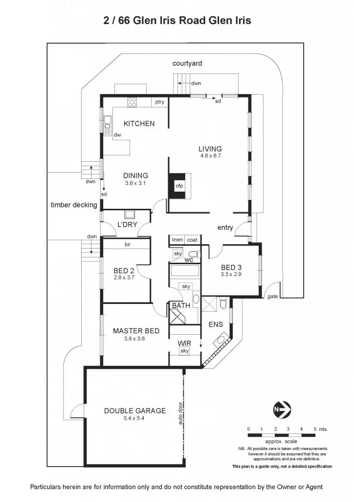 Floorplan of Homely townhouse listing, 2/66 Glen Iris Road, Glen Iris VIC 3146