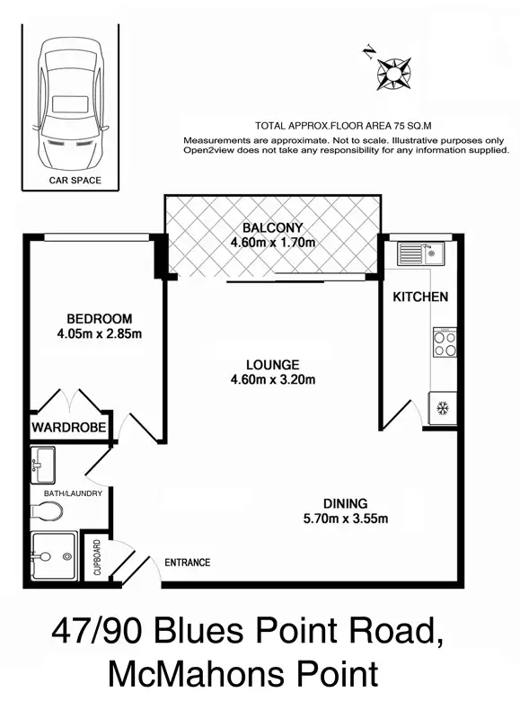 Floorplan of Homely apartment listing, 47/90 Blues Point Rd, Mcmahons Point NSW 2060