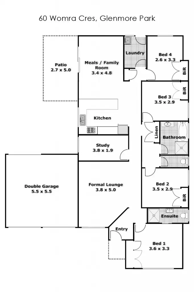 Floorplan of Homely house listing, 60 Womra Cres, Glenmore Park NSW 2745