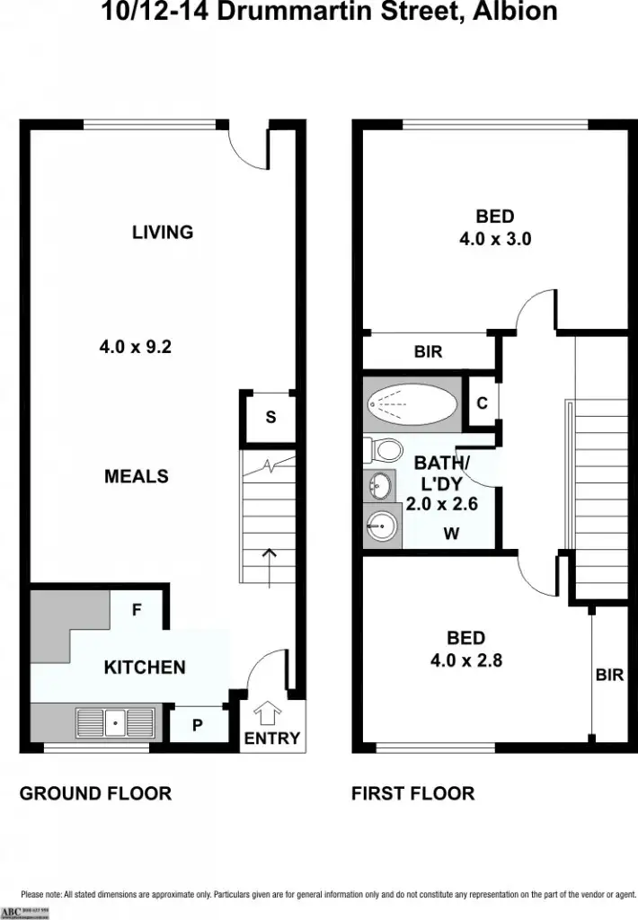Floorplan of Homely townhouse listing, 10/12-14 Drummartin Street, Albion VIC 3020