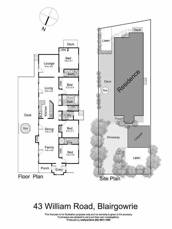 Floorplan of Homely house listing, 43 William Road, Blairgowrie VIC 3942