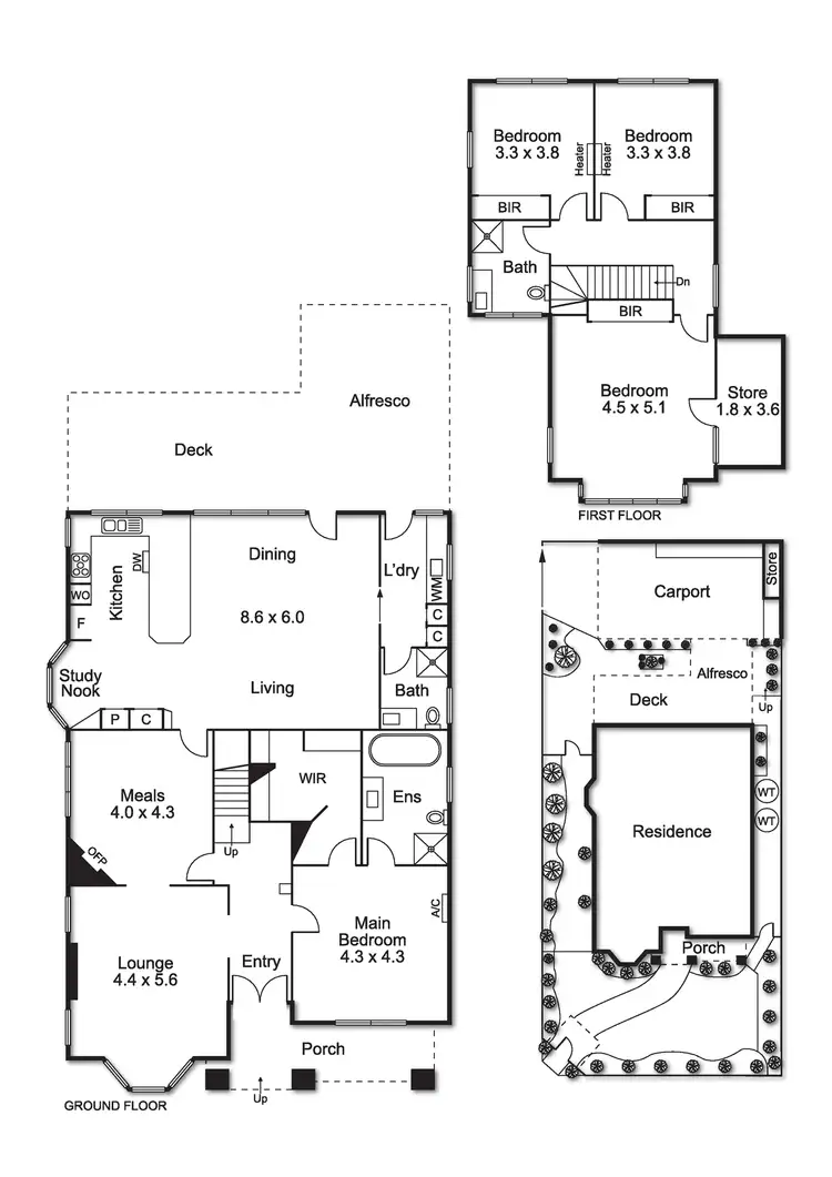 Floorplan of Homely house listing, 54 Linacre Road, Hampton VIC 3188