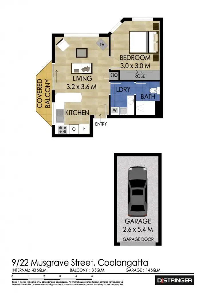 Floorplan of Homely unit listing, 9/22 Musgrave Street 'Kirra Breeze', Kirra QLD 4225