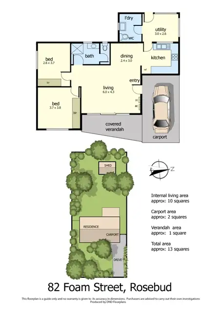 Floorplan of Homely house listing, 82 Foam Street, Rosebud VIC 3939