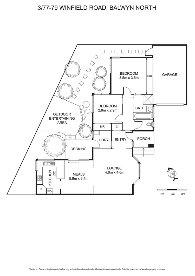 Floorplan of Homely unit listing, 3/77-79 Winfield Road, Balwyn North VIC 3104