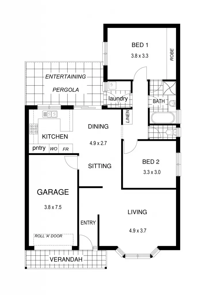 Floorplan of Homely house listing, 2/12 Barnes Road, Magill SA 5072