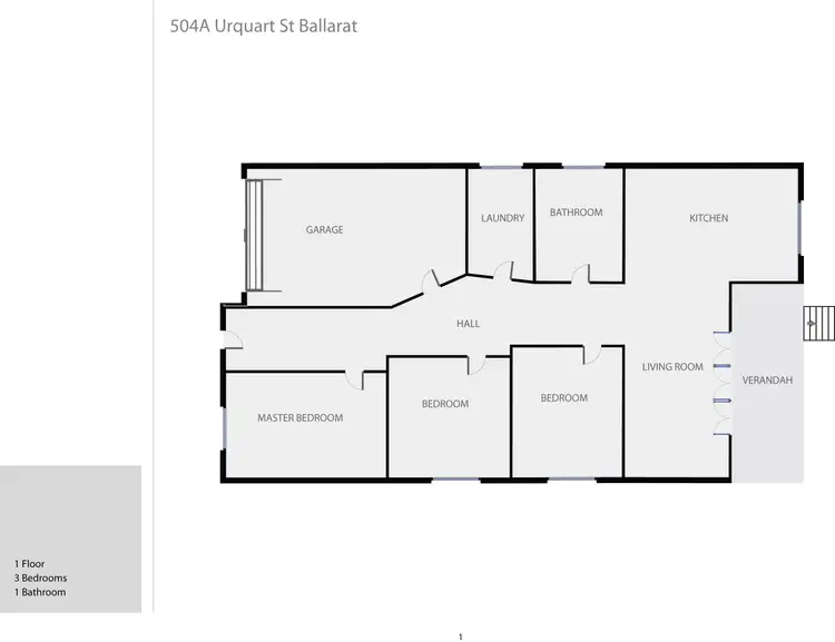Floorplan of Homely house listing, 504A Urquhart Street, Ballarat Central VIC 3350