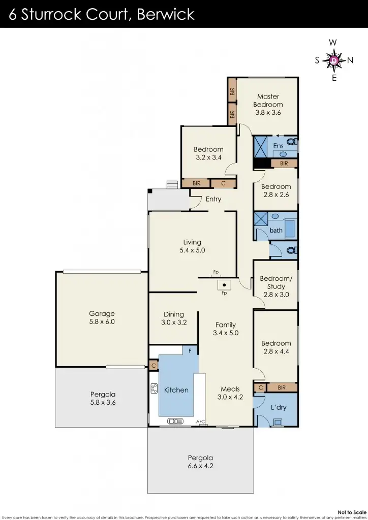 Floorplan of Homely house listing, 6 Sturrock Court, Berwick VIC 3806