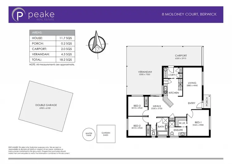 Floorplan of Homely house listing, 8 Moloney Court, Berwick VIC 3806
