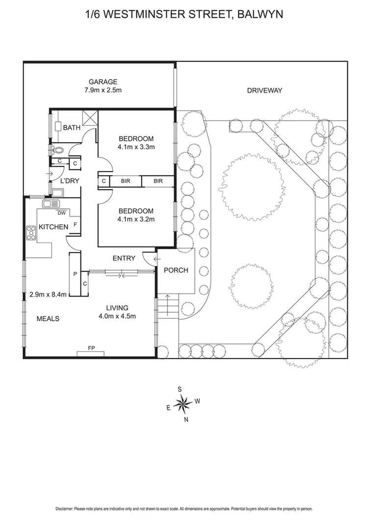 Floorplan of Homely unit listing, 1/6 Westminster Street, Balwyn VIC 3103